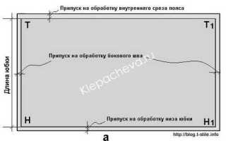 Пошаговая инструкция, как пошить юбку-татьянку